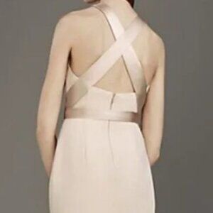NWT Pleated Cross-Back Double Cloth Bridesmaid Dress size 0
